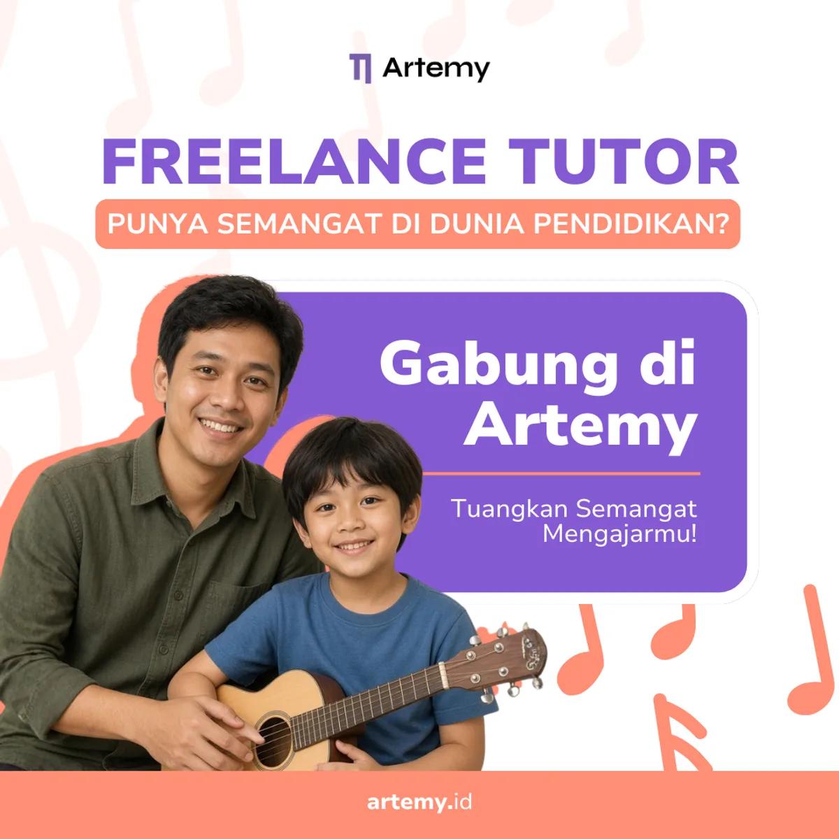 Freelance tutor Artemy, gabung sebagai tutor spesialis musik dan seni